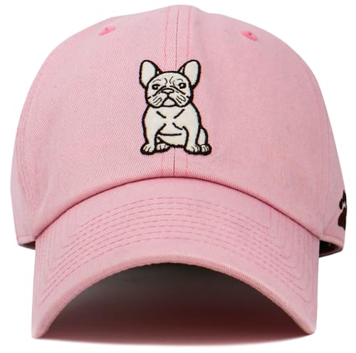 Image of KBETHOS Dog Cat Mom Dad Theme Womens Baseball Cap Distressed Vintage Unconstructed Embroidered Patch Hat