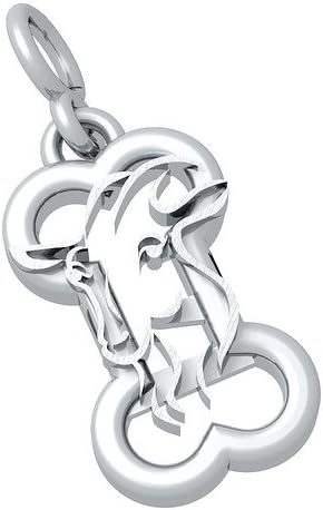 Bark Avenue Jewelers- Sterling Silver Zodiac Pendant- Capricorn- Large