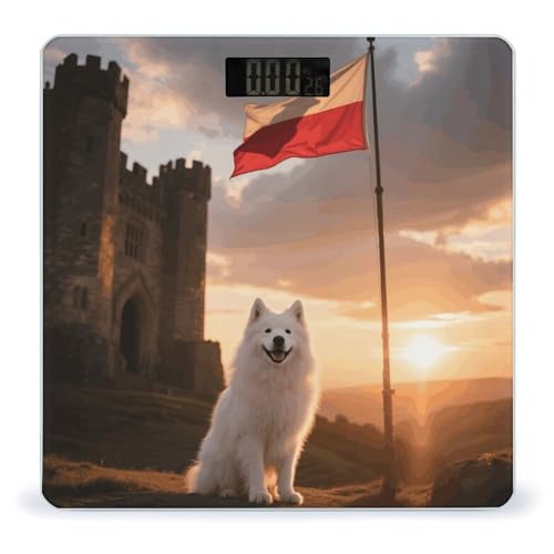 Báscula Digital para Baño con Diseño de Perro y Bandera Nacional miniatura 1