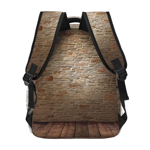 Sac à dos de voyage polyvalent imprimé brique pour voyager léger sans effort
