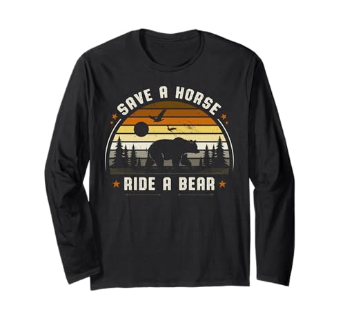Save a Horse Ride a Bear Gay Bär Pride Langarmshirt