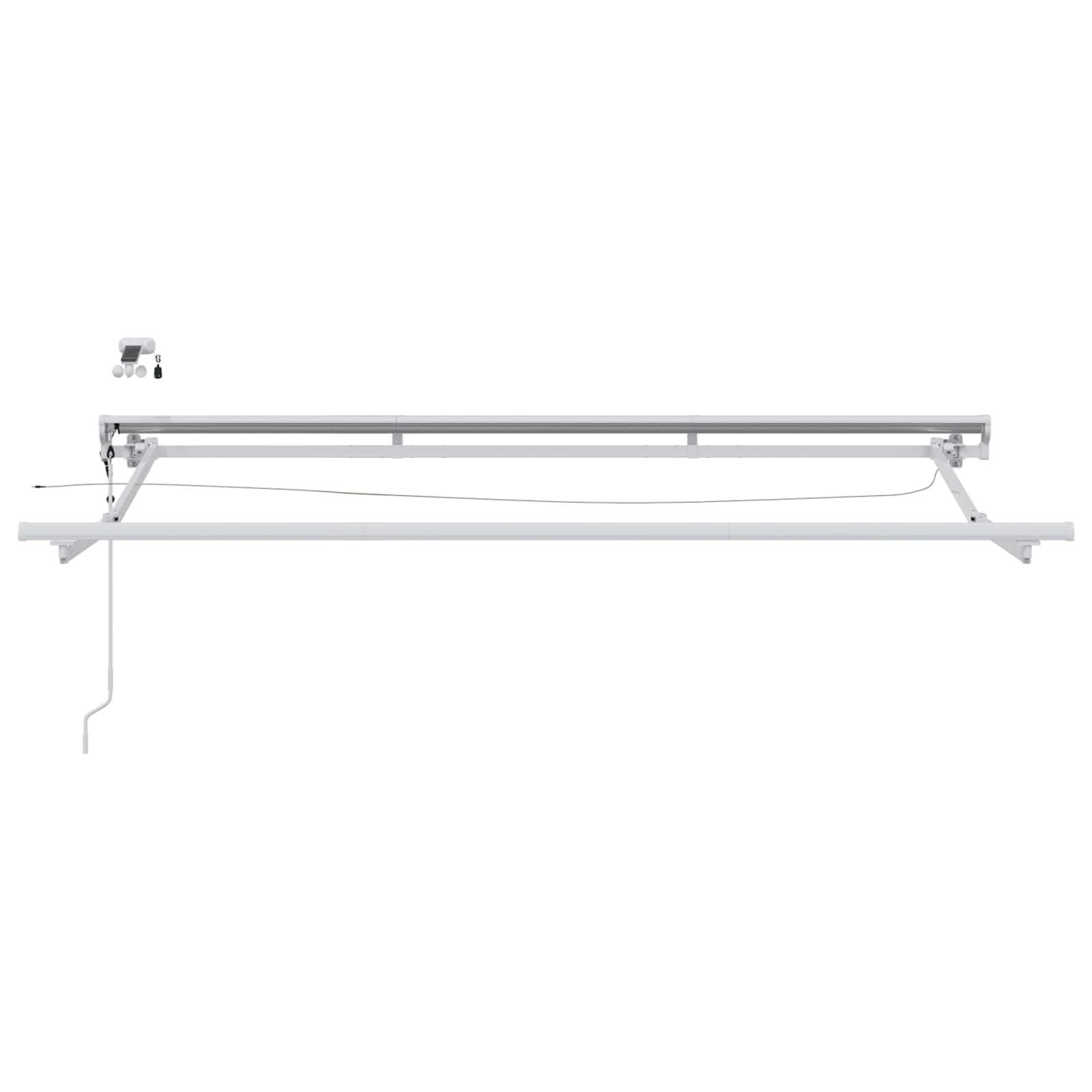 Tenda da Sole Elettrica, Poliestere, Marrone e Bianco, 3.5 x 2.5 m