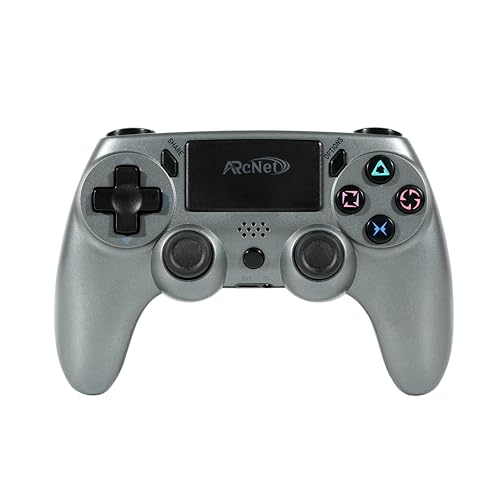 Image of ARcNet Dualshock Wireless Controller Game Switch For PS 4 With 3.5 mm Headset Port & 6 Axis Gyro Sensor Wireless USB Controller Compatible for PS 4 Slim /PRO /Fat With Built in Speaker (Grey)