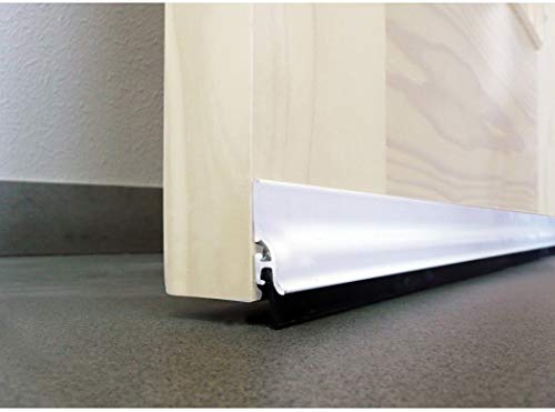 BURLETE BAJO PUERTA ADHESIVO LABIO BURCASA 105CM BLANCO 128300 ALUMINIO