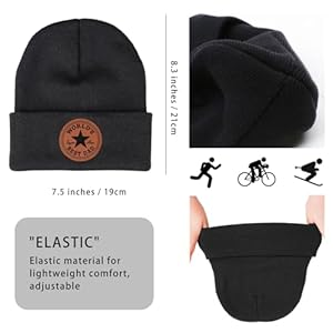 Worlds Best Dad Ever Beanie Black Winter Hat for Men Funny Gifts for Him from Daughter or Son