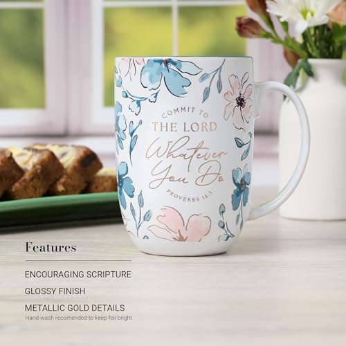 Image of Christian Art Gifts Large Ceramic Coffee & Tea Scripture Mug for Women