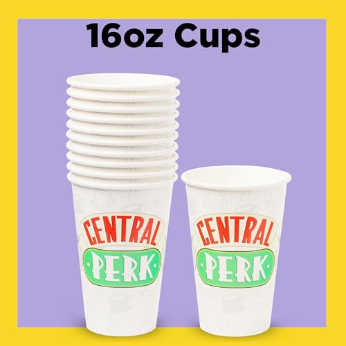 Silver Buffalo Friends Central Perk Iconic Icons and Quotes Pivot 60 Pack Partyware Disposable Paper Plates, Napkins, and Cups by Silver Buffalo - Image 4