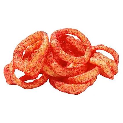 Funyun's Flamin Hot Onion Flavored Rings, 1.25 ounce bags (Pack of 8), Bundled by City Wide Gourmet