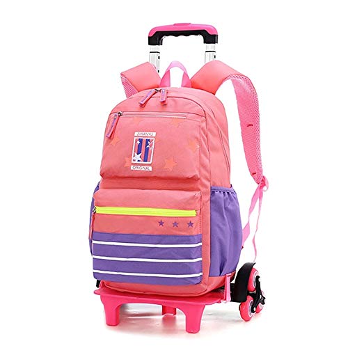 Weekly Top Sale ZEVONDA Kids Rolling Backpack - School Bag with Wheels, Pink, 30x14x44cm Review Product ZEVONDA Kids Rolling Backpack - School Bag with Wheels, Pink, 30x14x44cm