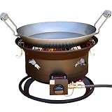 Trail Fire 4-in-1 Grill Portable BBQ with Grill, Wok, Pizza Oven, and Portable Fire Pit (Pizza Stone & Carry Bag Included) - 16' Grilling Surface