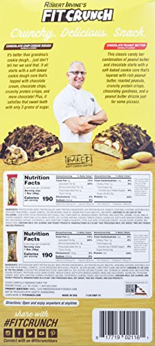 Chef Robert Irvine\'s FITCRUNCH High Protein Bars Variety, 1.62 Ounce (18 Count)