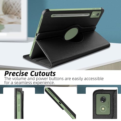 Image of TGK 360 Degree Rotating Flip Cover Case for Moto Pad 60 Pro 12.7 inch 2025 Release Tablet (Black)