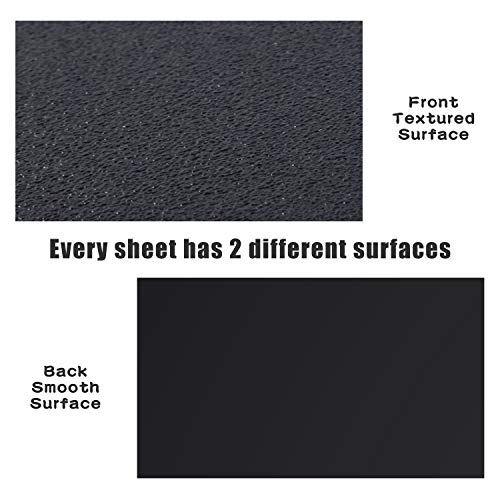 Image of Zuvas Black ABS Plastic Sheet 12 inch x 16 inch x 1mm 6 Pack, Flexible Than Plexiglass Sheet, Moldable Than Acrylic Sheet, DIY Materials for Home Decor, Handcrafts (Matte & Textured Finish)