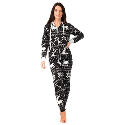 Newfacelook Womens Onesie Aztec Print Ladies Jumpsuit One Piece Pajamas Unisex Nightwear Cover