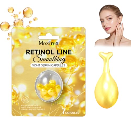 Cápsulas de Sérum de Retinol Hidratante, Retinol Correxion Suavizado de Líneas Suero de Noche, Antiarrugas y Envejecimiento, Monodosis, Aplicar 1 cada Noche 7 Cápsulas