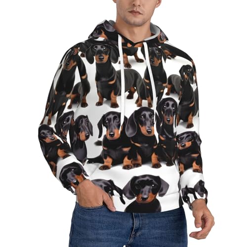 Sweat à capuche Weiner EdWal Teckel sweat-shirt sport et détente homme