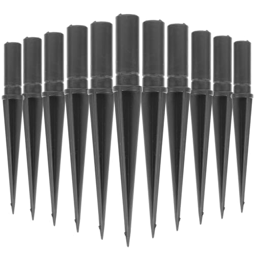 Hemobllo 20-Pack Solar Light Replacement Stakes 4.3 Heavy Duty Ground Spikes with M8 (12mm) Inner Diameter Weather-Resistant Plastic Landscape Lighting Stakes for Pathway Lights & Garden Decor