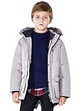 SOLOCOTE Boys Winter Coats Kids Winter Jacket Warm Thick Heavyweight Tough Long Windproof Outwear wi