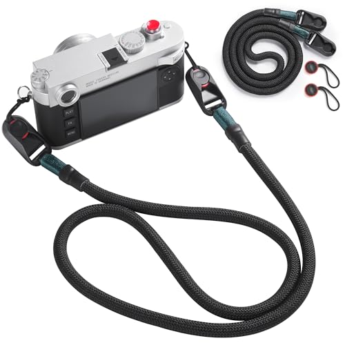 KRYVOXA Camera Strap with Quick Release Buckles, 39 Inches Camera Neck Strap Shoulder Strap, Nylon Climbing Rope Camera Strap for All Cameras