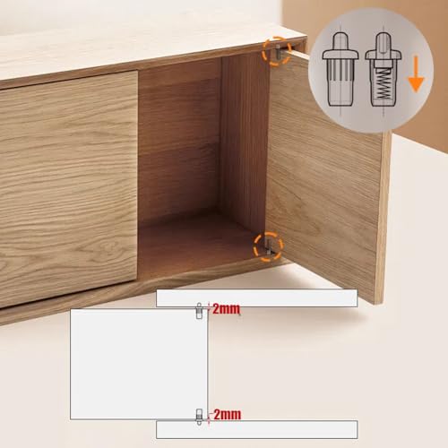 20 Stück schwarze Kunststoff-Shutter Feder-geladene Reparatur-Stifte Dämpfer Ersatz Plantage Shutters Reparatur-Stift Schrank Tür Feder Befestigungen Möbel Armaturen