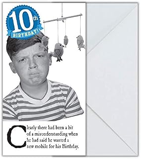 Emotional Rescue Age 10 Birthday Boy Card,130x235mm