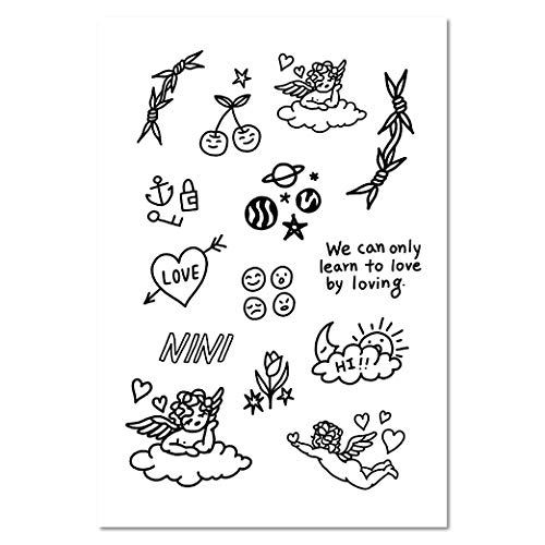 Tattist Premium Tattoo Sticker 韓国snsで话題沸騰中 まるで本当にタトゥーを描いたよう 防水効果で長持ち 26 Nini Just Happy 並行输入品 服装服饰 男士 服 ファッション小物 ファッション小物 タトゥーシール Whenbuy Jchere Com