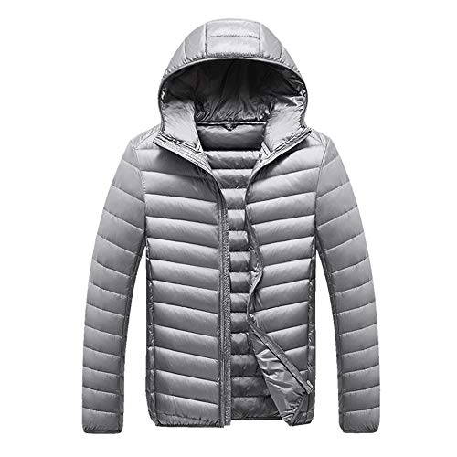 Doudoune homme à capuche gris XL AKT 2020 en duvet de canard