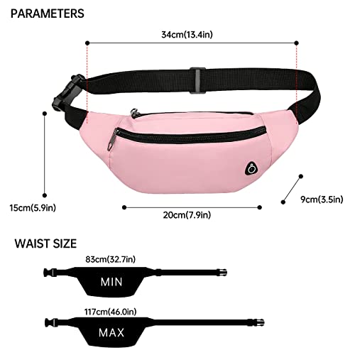 Long Keeper Waist Fanny Pack for Women Men Waterproof Bum Bag Dog Walking Running Hiking Waist Packs with Adjustable Belt for Sport Travel Outdoor - Image 2
