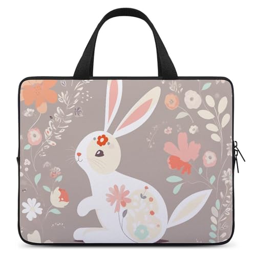 Sac à bandoulière pour ordinateur portable lapin de Pâques contre les chocs