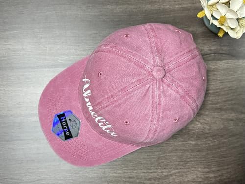 Image of Embroidered Adjustable Baseball Hat for Men Women, Washed Cotton | Premium Embroidery Design, Adjustable Metal Buckle Closure, Simple Lifestyle Wear