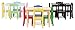 Humble Crew Kids Wooden Table and 4 Chairs Set, Espresso - Kids Table and Chair Set for Toddlers and Children for Arts, Crafts, and Snack Time - Sturdy, Durable Toddler Activity Table