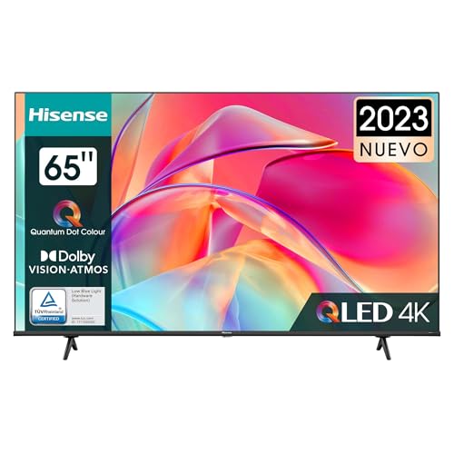 Hisense TV 65E7KQ - QLED Smart TV de 65 Pulgadas Televisor, Quantum Dot Colour, Dolby Vision,Dolby Atmos, Modo Juego PLUS, 60Hz VRR, Bluetooth&HDMI,control por voz televisor, VIDAA (2023)