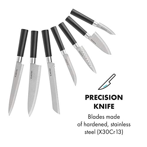 Klarstein-Kitano-Juego-de-cuchillos-de-cocina-Set-de-9-piezas-con-bloque-de-madera-y-tabla-de-cortar-de-bambu-7-cuchillos-de-precision-de-diseno-japones-Blanco