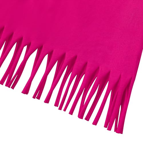 Image of Noomelfish Girls Short Sleeve Fringe T-Shirts Soft Jersey Cotton Tee Tops (3-12 Years)