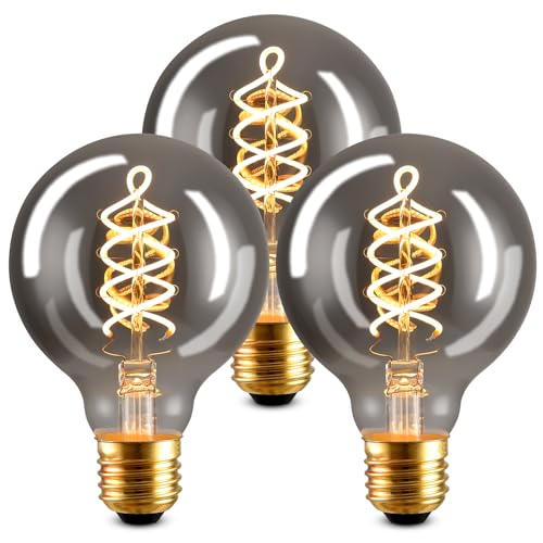 NUODIFAN Ampoule Edison Vintage E27, 3 pièces Ampoule Led Rétro Dimmable 4W Lampe LED Blanc Chaud...