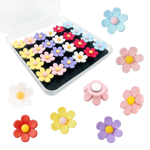 Imanes decorativos flor 3D, pack de 24 unidades