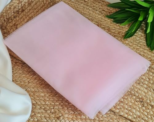 Image of SATYAM KRAFT 10 Meter Multipurpose Net Fabric Soft Cloth Roll | Wedding, Valentine & Party Decoration Items, Birthday, Anniversary | Stage, Tent, Backdrop, Mandap Festive, Event Decor Net (Pink)