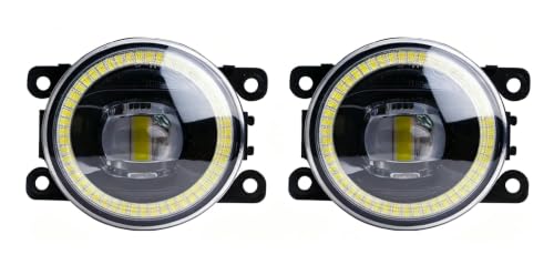 Feu antibrouillard avant H11 LED 6000LM ultra puissant avec feux de jour Angel Eye