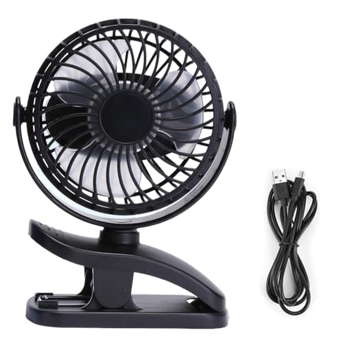 Cerioll Mini Ventilador De Escritorio, Mini Portatil De Ventiladores Silencioso, Ventilador De Mesa Portátil De 3 Velocidades, Recargable Desk Fans, Para El Hogar, Oficina, Gimnasio, Pesca, Camping