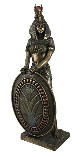 Estatua de Isis Egipcia Acabado Bronce 12 pulgadas