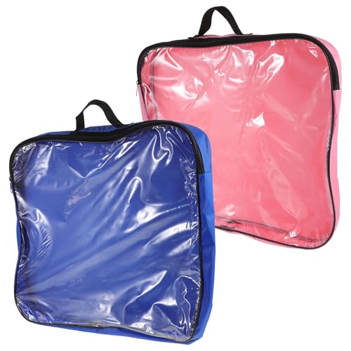 Veemoon Bolsa de Almacenamiento para Patines en Línea 2 Unidades (Azul y Rosa), Bolso de Mano para Patines, Organizador Portátil para Transporte y Guardado en Patinaje sobre Hielo y