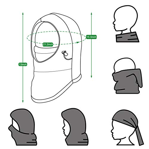 Kids Balaclava Ski Mask Winter Windproof Face Mask Warm Hat For Toddler Boy Girl Rose Red #TOP3