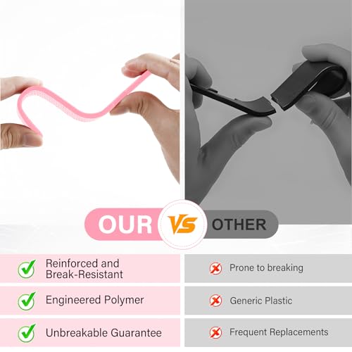 Image of SINGARO Universal 2 Pack Car Seat Headrest Purse Hook, Carbon Fiber Back Seat Hook Storage Organizer Hanger for Purse Handbag Coat, Car Interior Accessories(Pink)