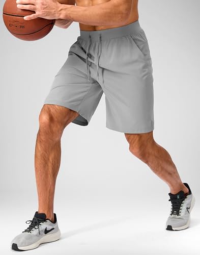 Image of Soothfeel Men's Running Shorts with Zipper Pockets 9 inch / 7 inch / 5 inch Quick Dry Eight Basketball Gym Workout Athletic Shorts