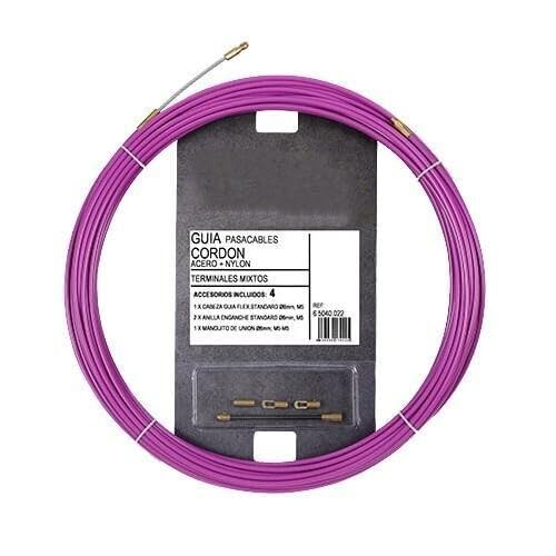 cuerda de acero recubierta de poliamida de 22m, ideal para uso en exteriores, arrastre y sujeción de cargas pesadas.