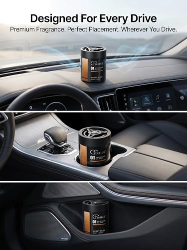 Image of Smoky Musk Gel Car Perfume | 140g Strong Fiber Air Freshener | Musk Car Scent for Fresh Interiors | Luxury Car Accessories