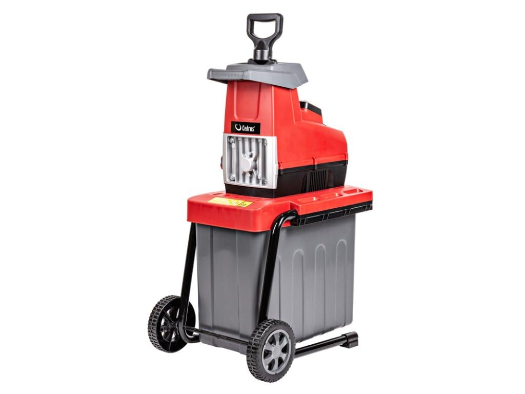 Hahn & Sohn Trituradora eléctrica Cedrus CEDRE01 - 2800 W, hasta ramas de 44 mm, cesta de 60 L - Silencioso, rebobinado, protección contra sobrecargas, ruedas de transporte, trituradora de jardín