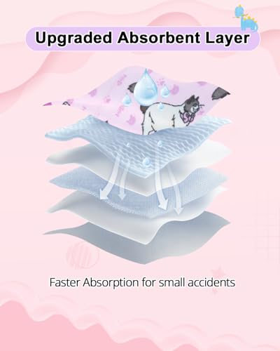 MOEMOE BABY Töpfchen Trainingshose 4 Stück Absorbiert Baby Töpfchentraining Unterhose für Kinder Mädchen 3 Jahre