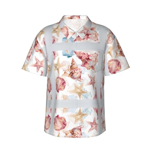 Chemise manches courtes homme imprimé conch pour l'été
