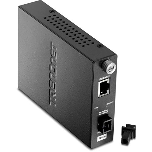 Image of TRENDnet Intelligent 1000Base-T to 1000Base-LX Dual Wavelength Single Mode SC Fiber Media Converter (10km /6.2miles) Fiber to Ethernet Converter, Fiber Port, RJ-45, Lifetime Protection, TFC-1000S10D5